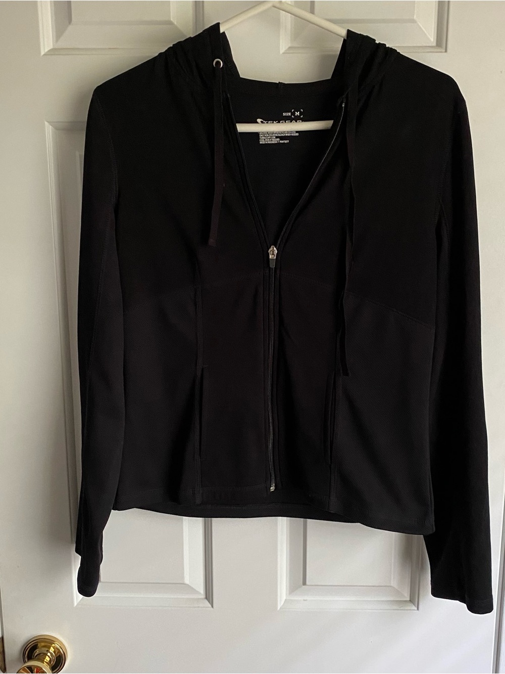 Tek Gear Black Zip Up Jacket M